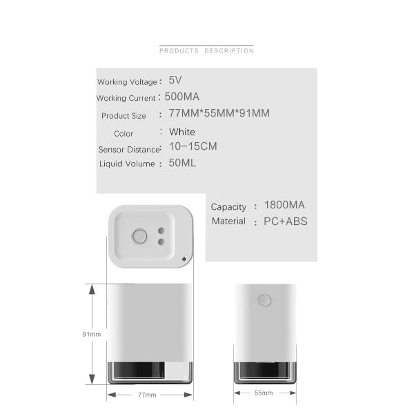2020 Private sanitizer dispenser mini portable Touchless alcohol spray automatic induction intelligent hand sterilizers