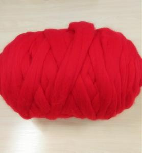 Wholesale Super giant and soft 100% Merino Wool Top Roving Raw white and Dyed Thick Yarn Wool from china suppliers