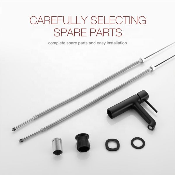 Brass Modern Single Hole Single Handle Basin Mixer in Matte Black