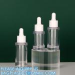 Glass Dropper Plastic Serum Bottle Essence 20ml 30ml 50ml, Tincture Bottles,