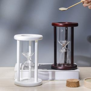 Wholesale creative decorative ornaments wooden craft gift quicksand bottle funnel timer Wooden DIY handmade self-loading hourglass from china suppliers