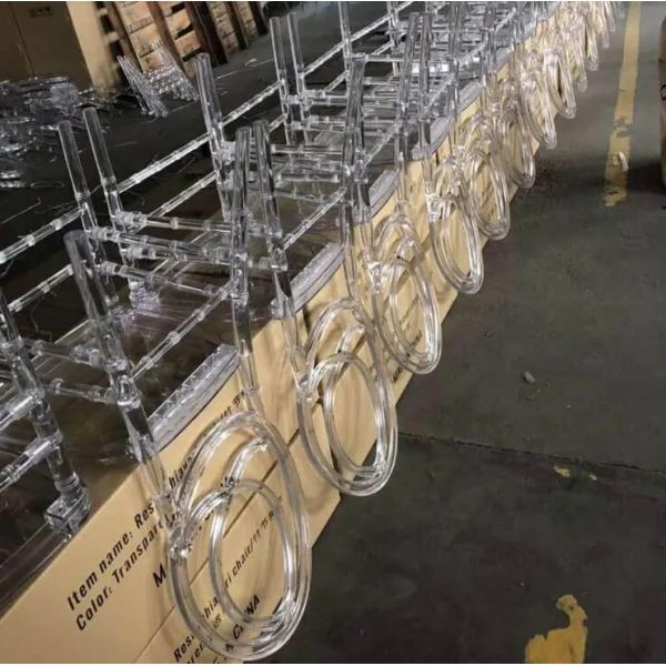 OEM Acrylic Resin Phoenix Chair Modern White Resin Chiavari Chairs
