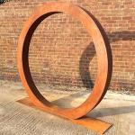 ISO9001 Garden Moon Gate 3.9ft Corten Steel Artist Decorative