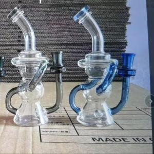 Wholesale 9&quot; Smoke Water Pipe Recycler Double Body 14mm Male Bowl from china suppliers