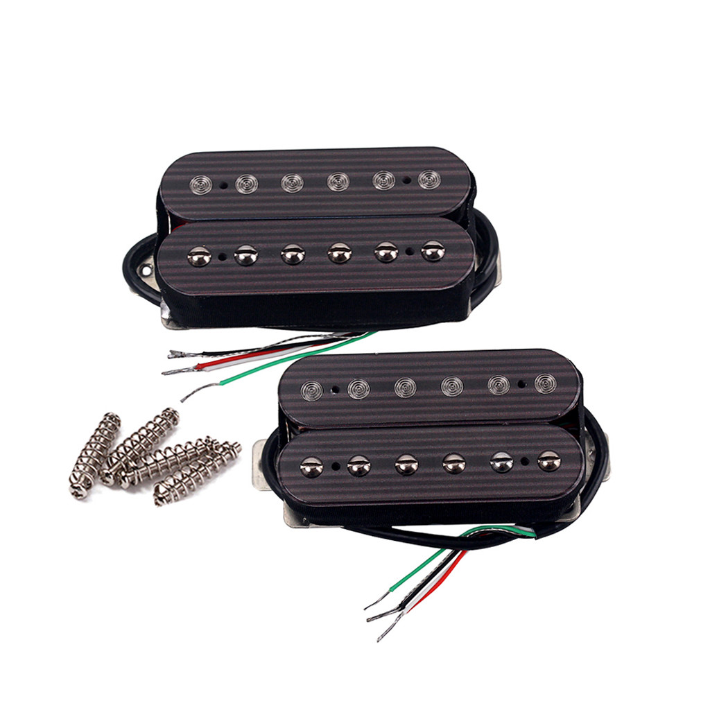 Cupronickel Cover Double Coil Guitar Pickup With Adjustable Pole-Piece