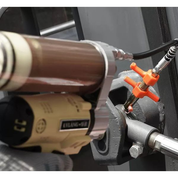 Locked Sealed Grease Gun Hose Coupler 10000psi Nozzle Universal Fit For Manual