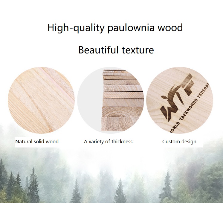 5mm-4cm Thickness Martial Arts Pine Wood Breaking Board For Taekwondo And Karate