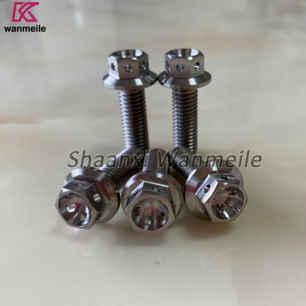 Gr2 Gr5 Titanium Flanged Hex Head Bolt M8 25mm 30mm 40mm for motorcycle or