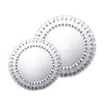 Factory Direct China Manufacturer Classic Woven Collection Clear Plate Set with