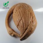 Odorless Leather Wooden Clutch Hand Bag Swan Shaped Large Capacity For