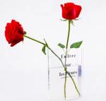 OEM Unique Modern Acrylic Vase For Flowers , 5mm Thick Acrylic Floral Stands