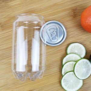Wholesale 350ml Cylindrical Plastic Jars With Lids Beverages Water Juice from china suppliers