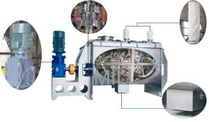 Wholesale Double Ribbon Horizontal Plough Mixer Whey Powder Mixer Blender Medicine Processing from china suppliers