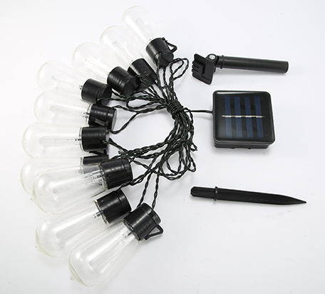 Solar LED Edison Bulb String Lights for Outdoor Christmas Decorations Patio 6lm 1-