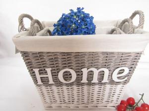 Wholesale wicker gift basket set of three, with &quot;home &quot; words decoration from china suppliers