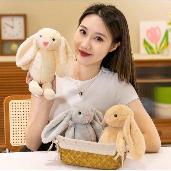 DIY 30cm Sublimation Stuffed Animals Easter Bunny Plush Toy With Customizable T Shirt