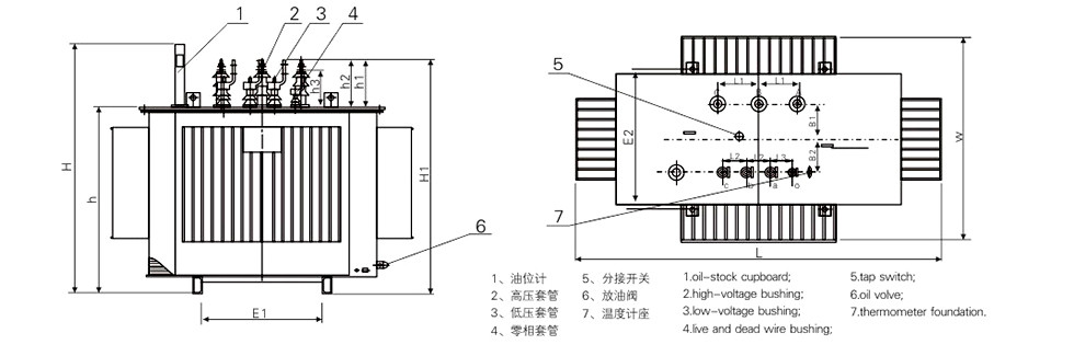 Factory Supply 10kv Power Transformer full copper voltage drop distribution transformer