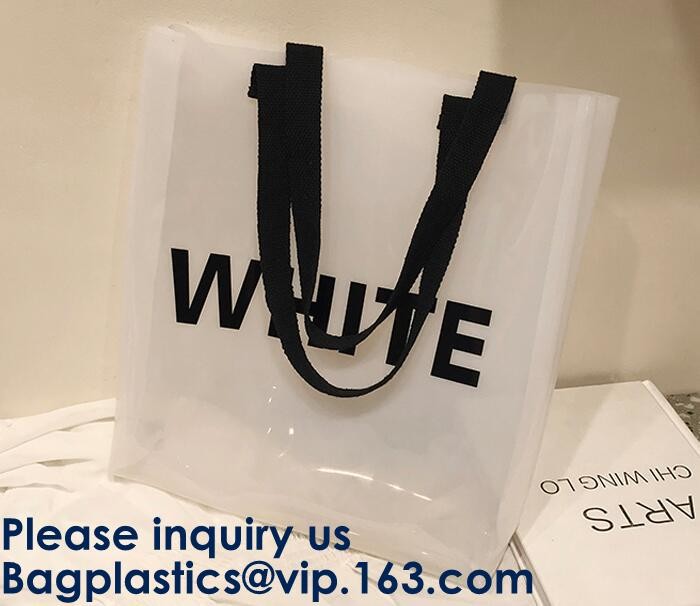 Clear Shopping Bag PVC Handbag Fashion Big Bags Jelly Package Large Transparent Tote Bag Shoulder Bag Leisure Beach Bag