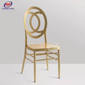 Wholesale Gold Cross Back Wedding Chiavari Chair Metal Stackable Design from china suppliers