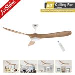 60 Inch Ceiling Fan With Wooden Blade And Dimmable Light Bldc Motor Energy