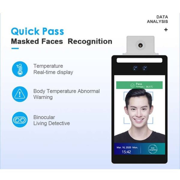 F2-H Facial Android 7.1 Face Mask Recognition Thermometer