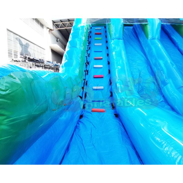 Long Palm Tree Commercial Bounce House Water Slide Multi Color
