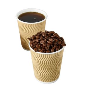 Personalized Paper Tableware Ripple Wall Paper Cup Recyclable