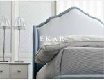 Bedroom Fabric Headboard Upholster Solid Wood Bed