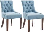 Upholstered Fabric High Back Fabric Dining Chairs With Nailhead OEM Available