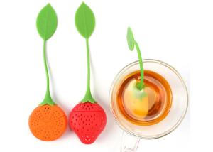 Wholesale 19.5x5x2cm Eco Friendly Strawberry Shape Silicone Tea Infuser BPA Free Single Cup Tea Infuser from china suppliers