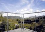 Round Stainless Steel Stair Railing Systems For Prefabricated Modern Balcony