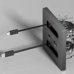 Boente 86*86 mm Mini Hidden Home Universal USB Comfiguration Electric Wall Power