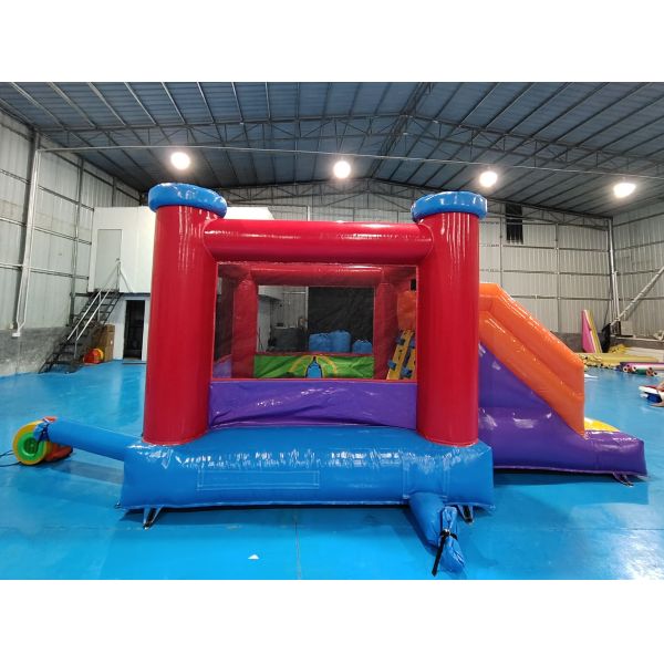 Commercial High Quality Inflatable Jumping Castle With Dry Slide Inflatable Bounce House With Slide Combo For Kids