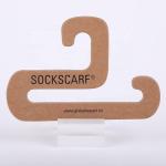 Custom Cardboard Hangers Socks Packaging 1.5mm Cardboard Clothes Hangers