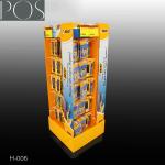 Four faces hook displays shelf for hanging pens