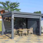 Aluminum Louvered Pergola Villa Garden Leisure Shade Aluminium Pergola With Side