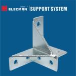 Double Wing 8 Hole Gussetted Strut Channel Connectors Wall Bracket Galvanized