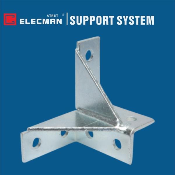 Double Wing 8 Hole Gussetted Strut Channel Connectors Wall Bracket Galvanized