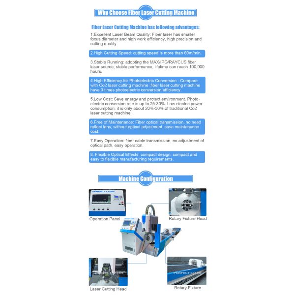 500W 4000W Fiber Optic Laser Cutting Machine Knife Type For Round Tube Square Tube