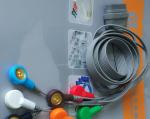 DMS Holter ECG Cable , 7 Leads IEC Snap Electrode Lead Wires DB Pin Connector