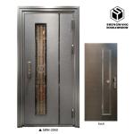 Black 45MM Aluminum Room Door Solid Wood MDF Internal Doors Internal Veneer