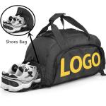 Custom Logo Unisex Portable Waterproof Sports Gym Fitness Duffle Backpack
