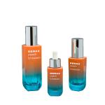 Factory Direct Sale 30ml 100ml 2 Color Gradient Glass Packaging Lotion Pump