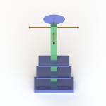 MDF Frame Branded Display Stands With Tubular Arms