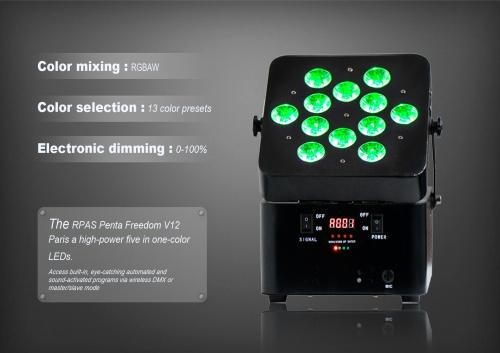 High Bright Wireless Par Cans Lights , Remote Controlled Wireless Led Lights