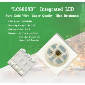 Newest Developed DC12V Addressable Individual RGB Pixel LED Chip LC8808B