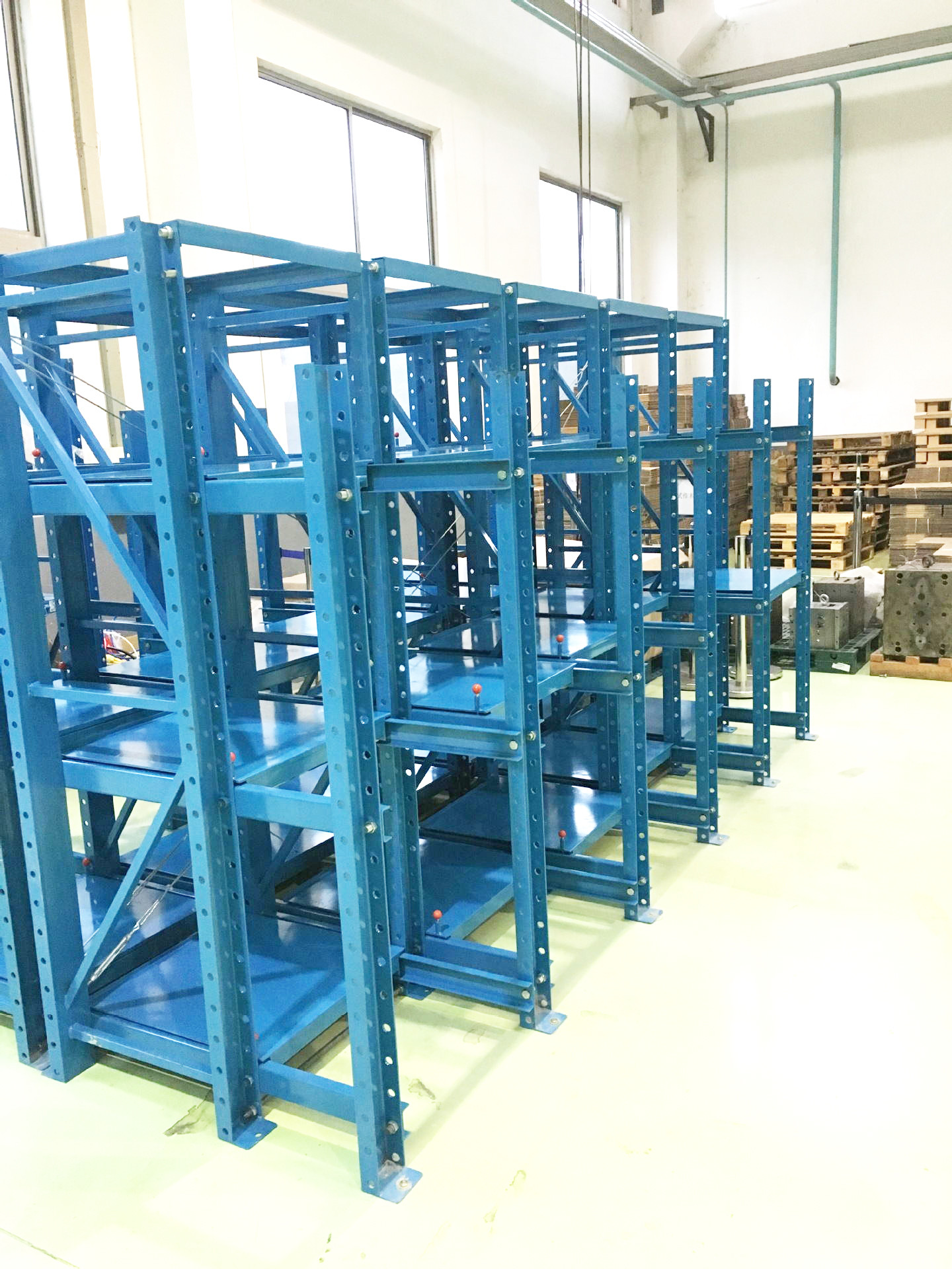 High Quality Full Open Roll-Out Shelving Heavy Duty Drawer Type Mold Rack Steel Injection Mould Racking