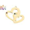 Buy cheap SS304 Hollow Double Heart Shape Pendant 25.5x28.5mm from wholesalers
