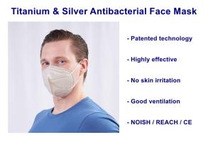 Wholesale White No Pressing N95 Titanium Silver Antibacterial Dustproof Pollution Proof Face Masks from china suppliers