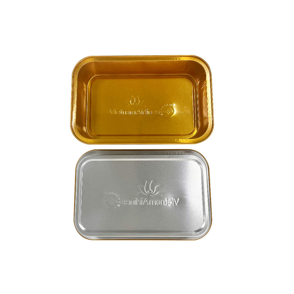 Color Smooth Wall Disposable Aluminum Foil Container for Baking Take Away Food Package